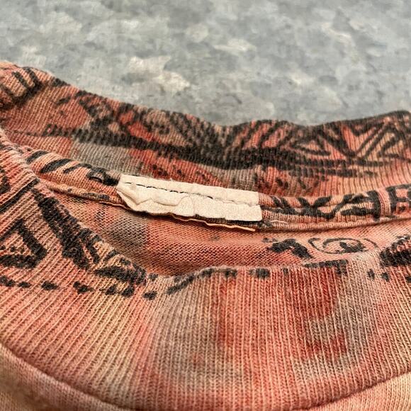 Vintage Hot Curl Surf All Over Print Single Stitch Tee Shirt Mens Medium 90s AOP - Picture 5 of 9